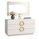Aparador de quarto L1200 x L415 x A800 Branco glossy