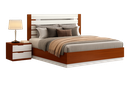Cama L1870 x L2100 x A500 Branco glossy + Castanho