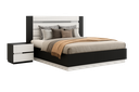 Cama L1870 x L2100 x A500 Branco glossy + castanho nogueira