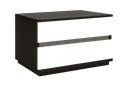 Mesa de Cabeceira (esquerda) L590 x L400 x A460 Branco glossy + castanho nogueira