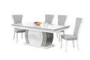 Mesa de jantar L2000 x L1000 x A750 Branco glossy + Cinza