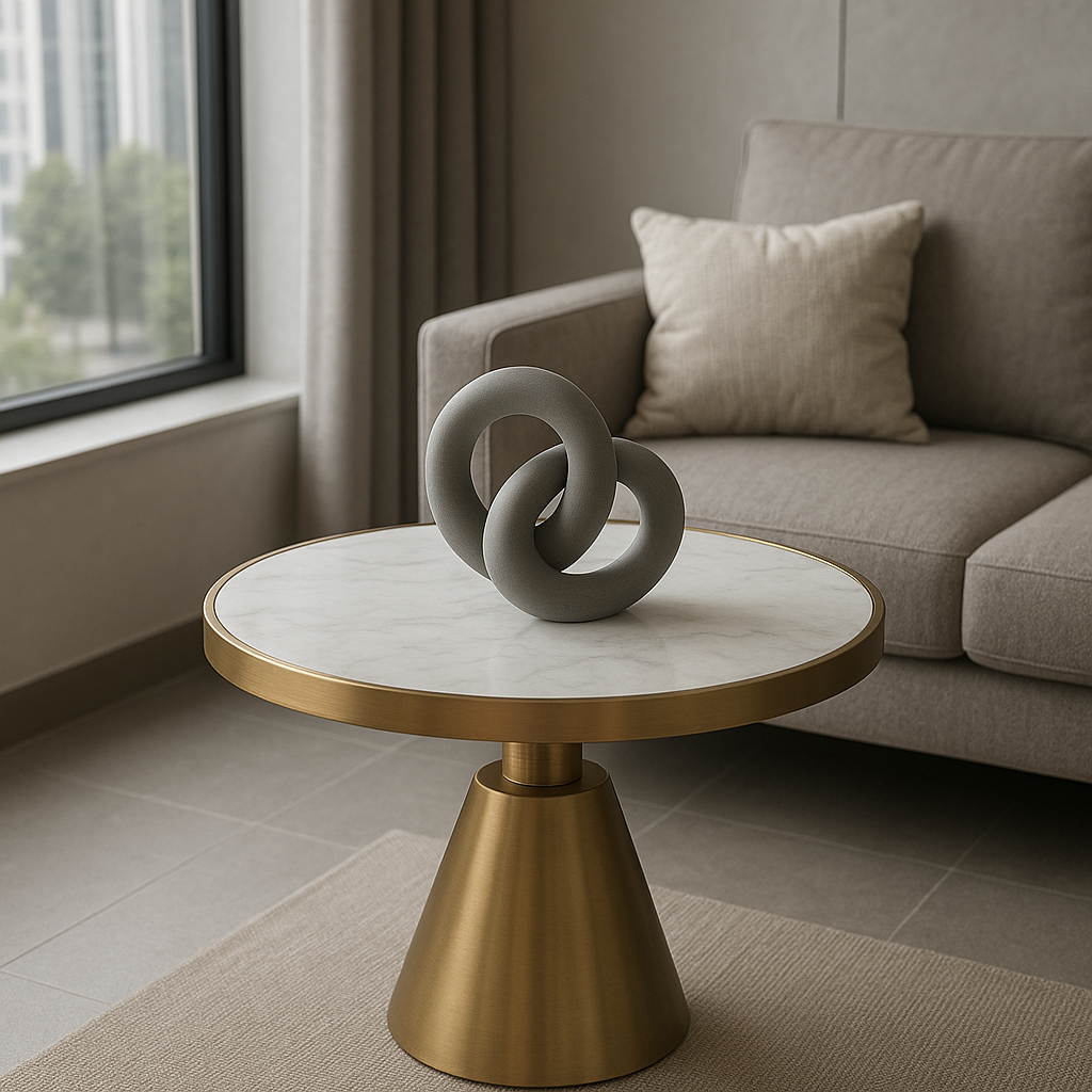 Mesa de Canto 500*500H Dourado