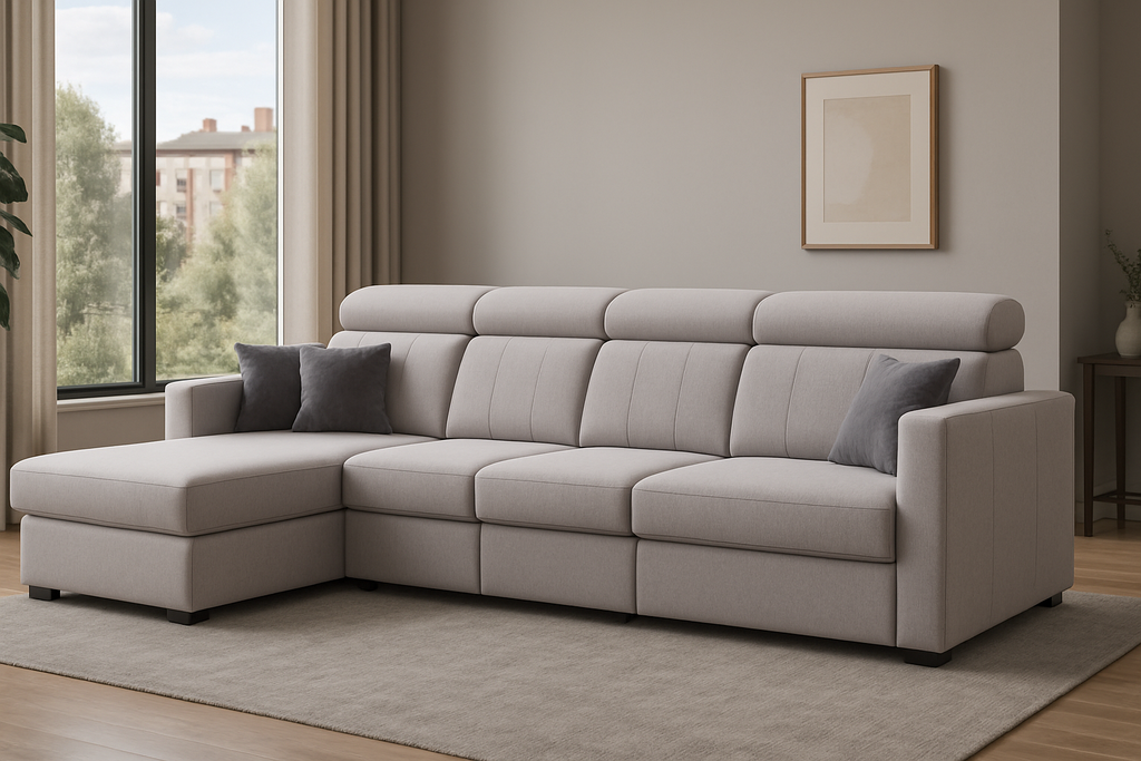 Sofá Cinzento Chaise Long