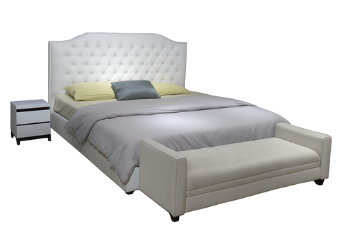 [02-2(1.5*2.0)] Cama Leather 1.5*2.0 Castanho Claro