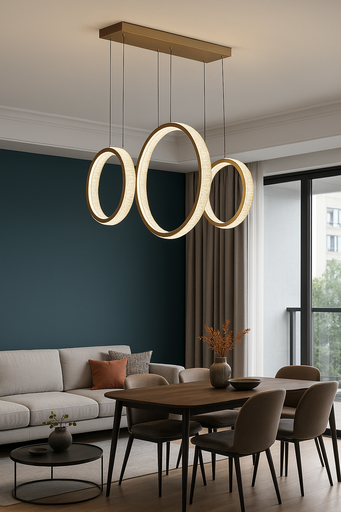 [YJJ] Candeeiro 30+40+30 CM Dourado