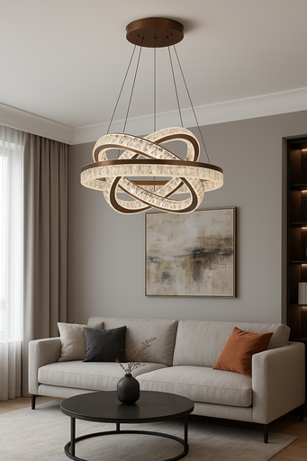 [9302] Candeeiro 80+60+40 CM Dourado 