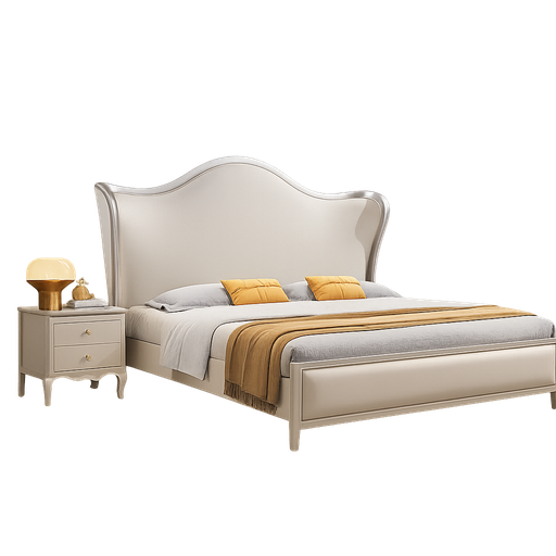 [116] Cama ouro claro e creme 1800*2000