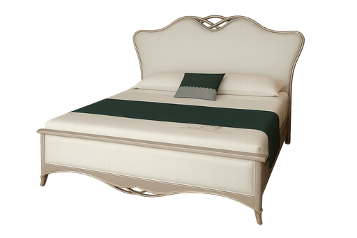 [8816] Cama ouro claro e crème 1500*2000